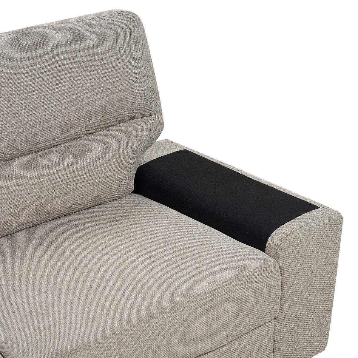 3-SITZER-SOFA hellbraun Vogar - Hellbraun, Textil (195/90/74cm) - Beliani