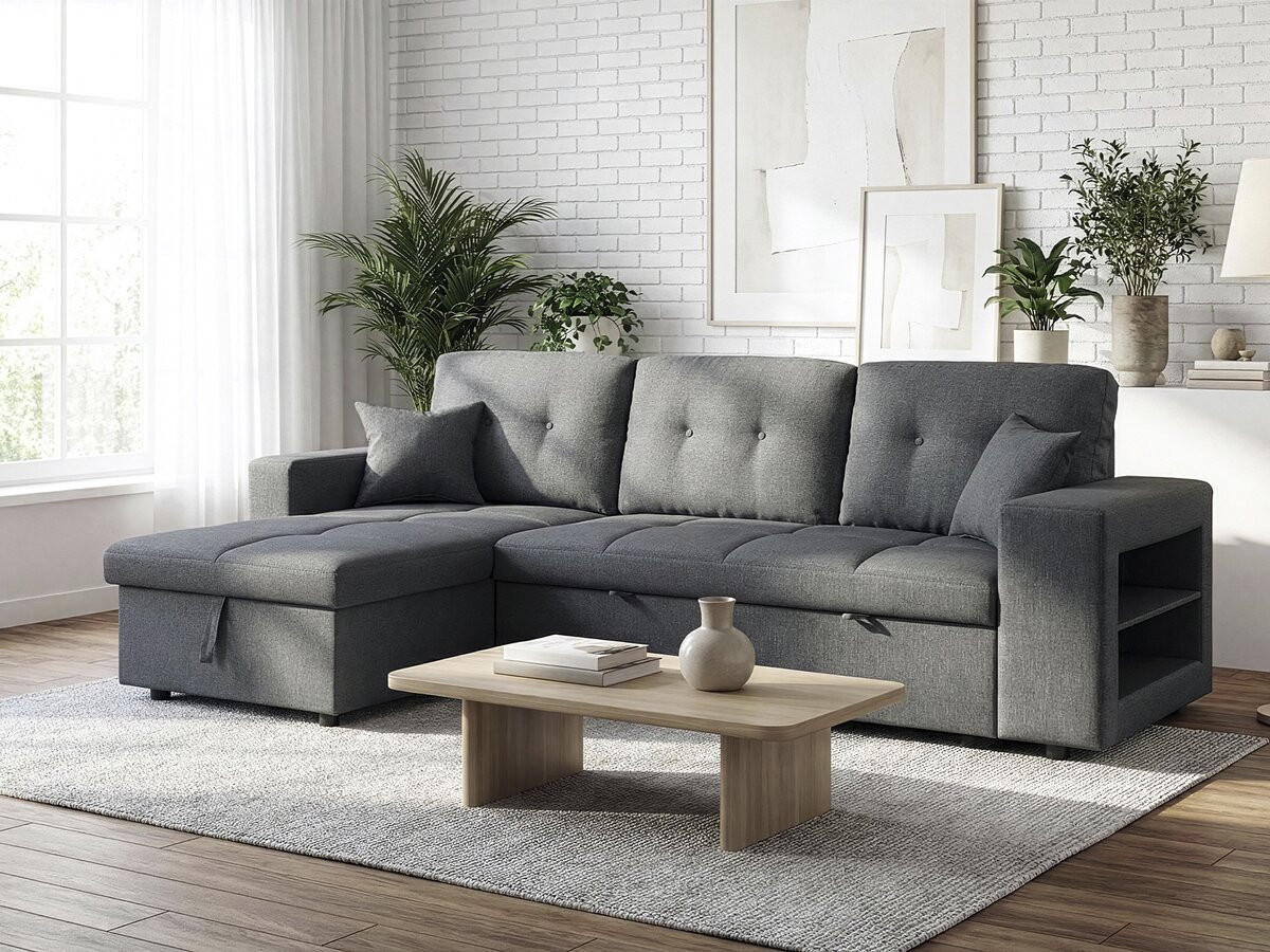 ECKSOFA axel Grau - Grau, Textil (82/233cm) - Habitat Garten