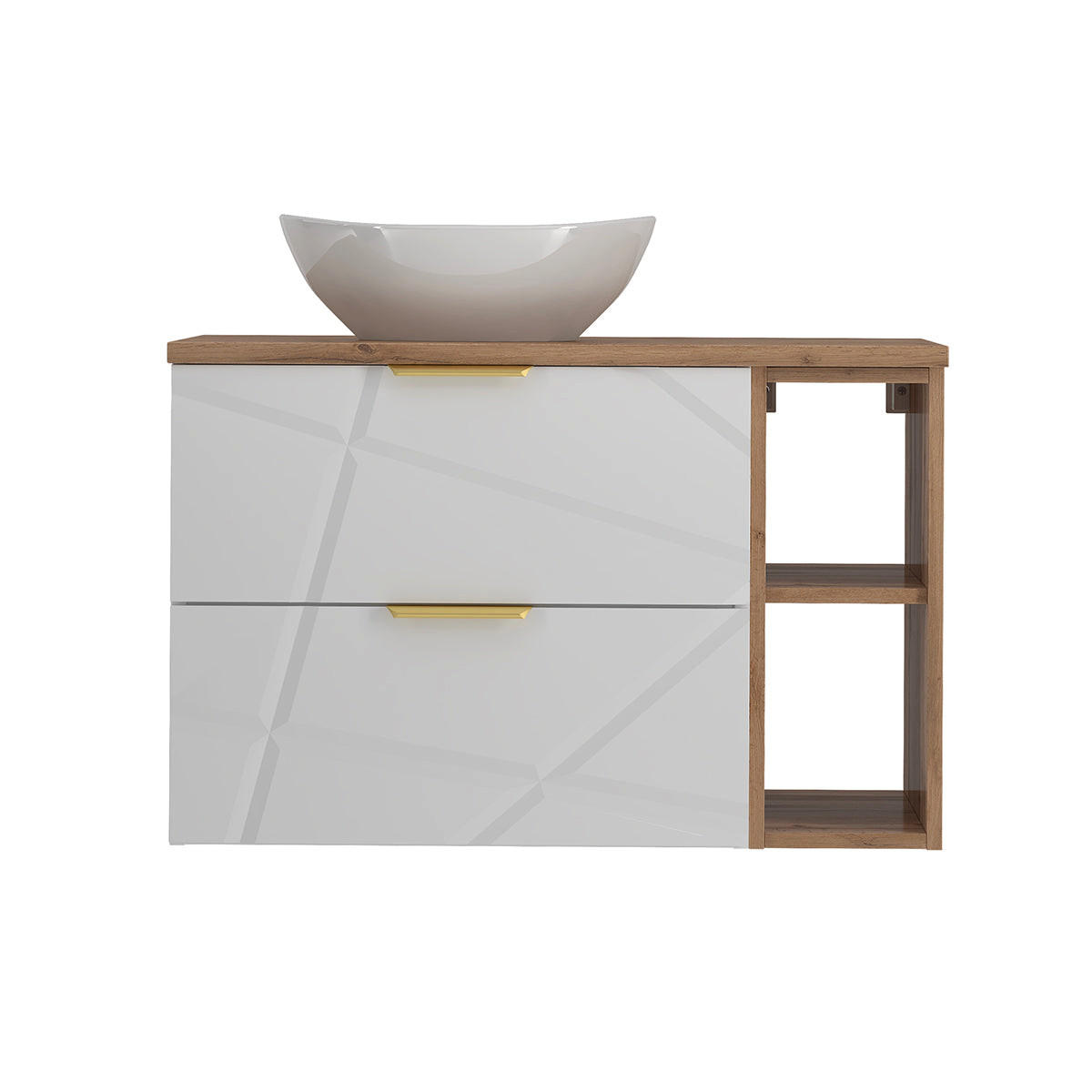 UMIVALNIK 80.6cm Aurora Bela - bela, leseni material (80.6/52.2/46.5cm) - Petits-meubles