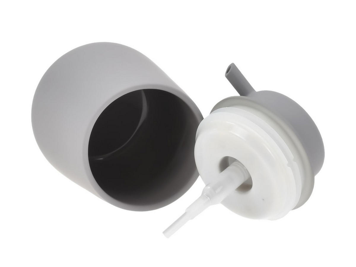 BAD ACCESSOIRES SET Nova ONE 3tlg. gull grey (mittelgrau) - Hellgrau, Kunststoff (23/29/23cm) - Zone Denmark