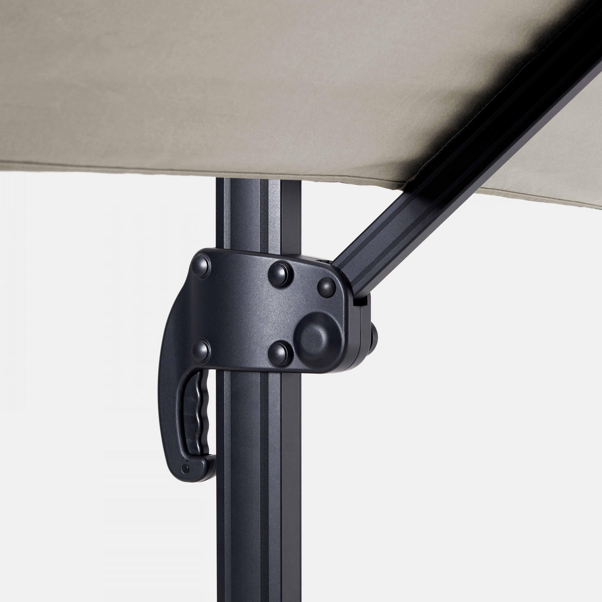 SONNENSCHIRM 2x3m mit 4 Gewichtsplatten, Weiß - Weiß, Metall (300/200cm) - Oviala