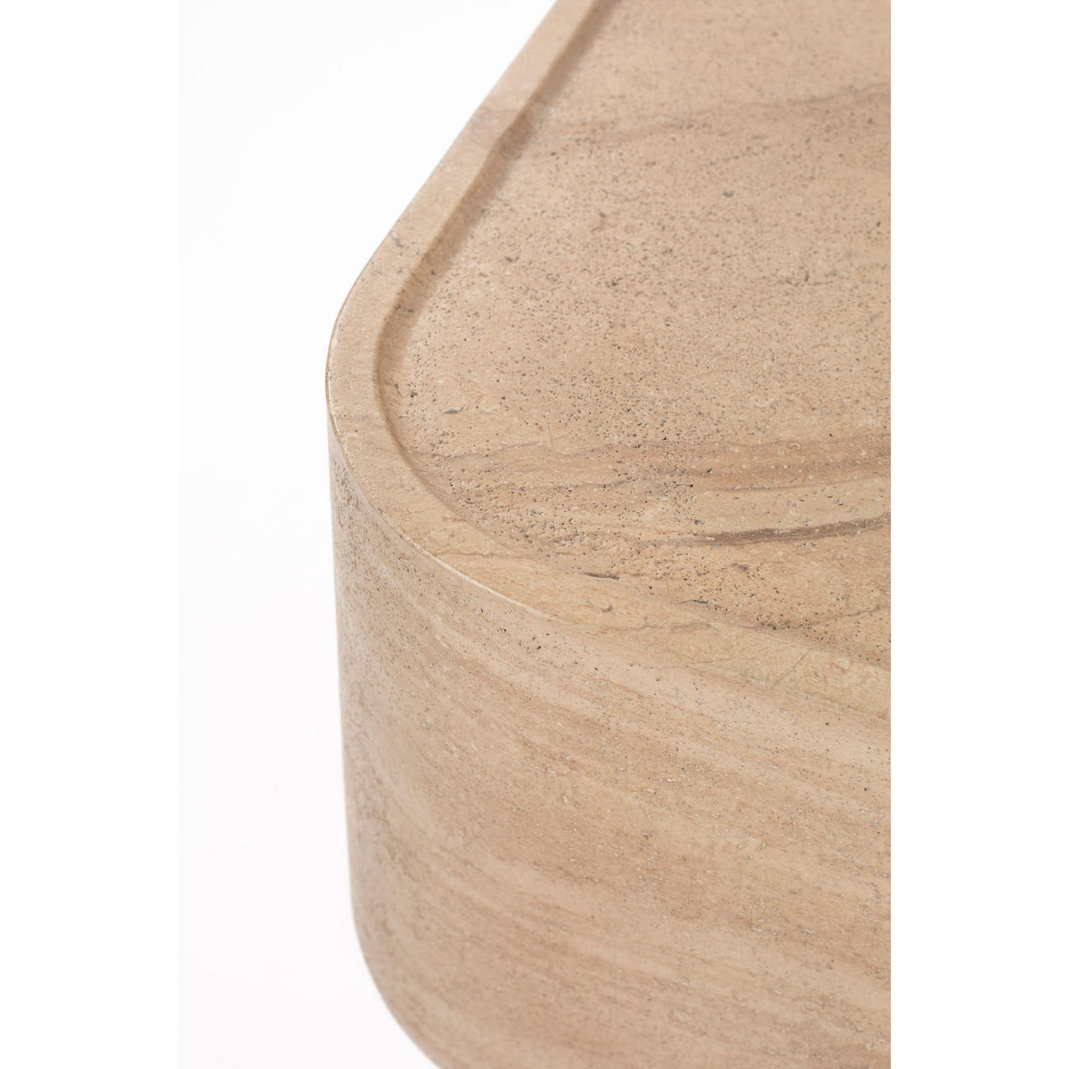 BEISTELLTISCH Noble Pill Quadratisch 45x45 cm Beige - Beige, Stein (45/45/47cm) - Zuiver