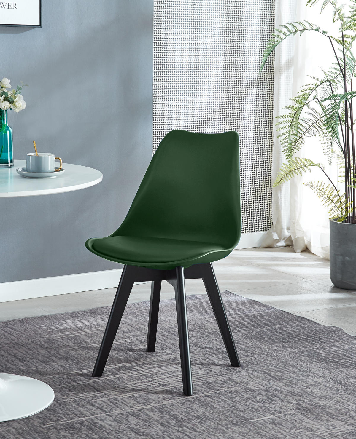 STUHL 4er-Set Polypropylen Grün - Grün, Kunststoff (49/84/53cm) - Nordlys