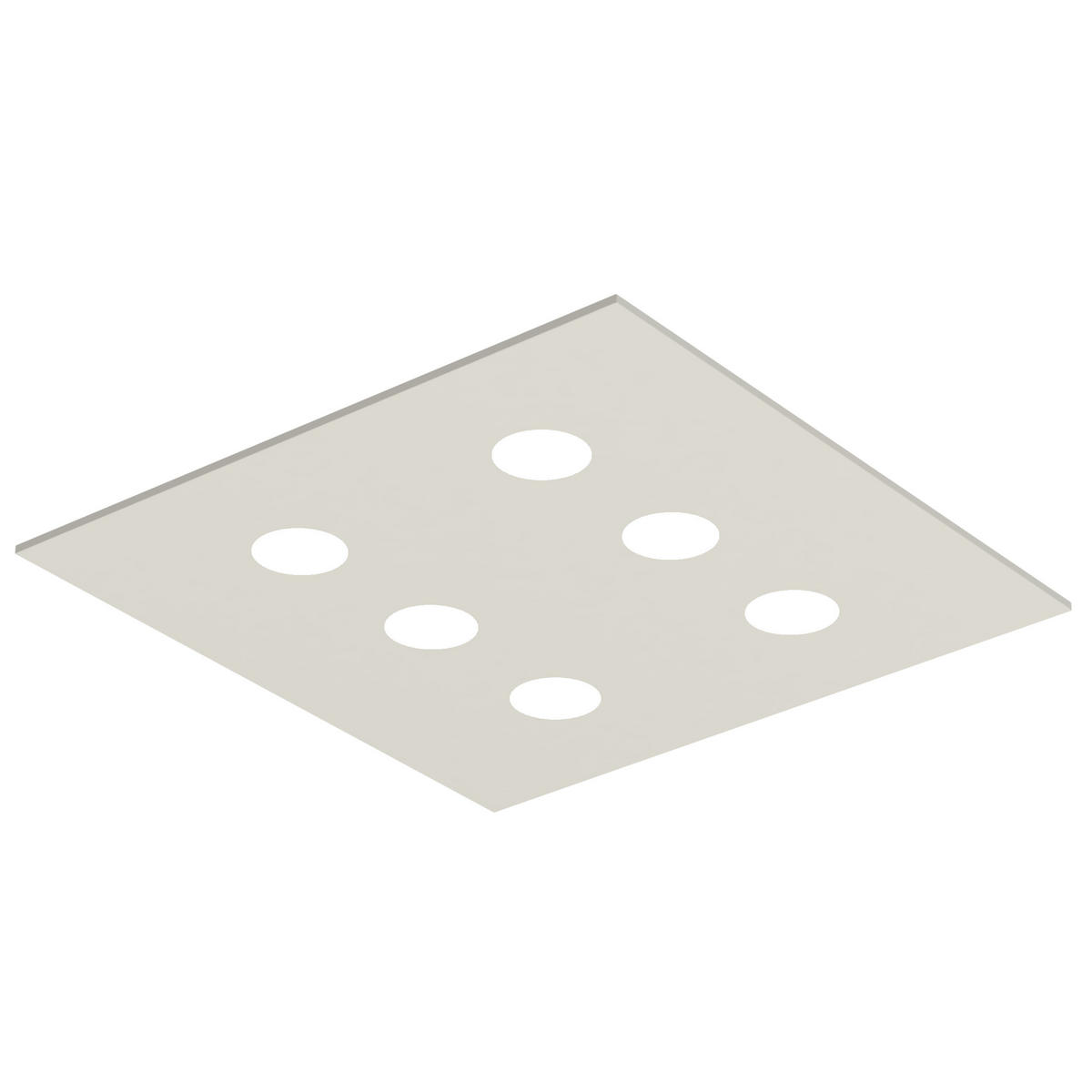 DECKENLEUCHTE - Weiß Hochglanz, Metall (50/50/4cm) - Lumicom