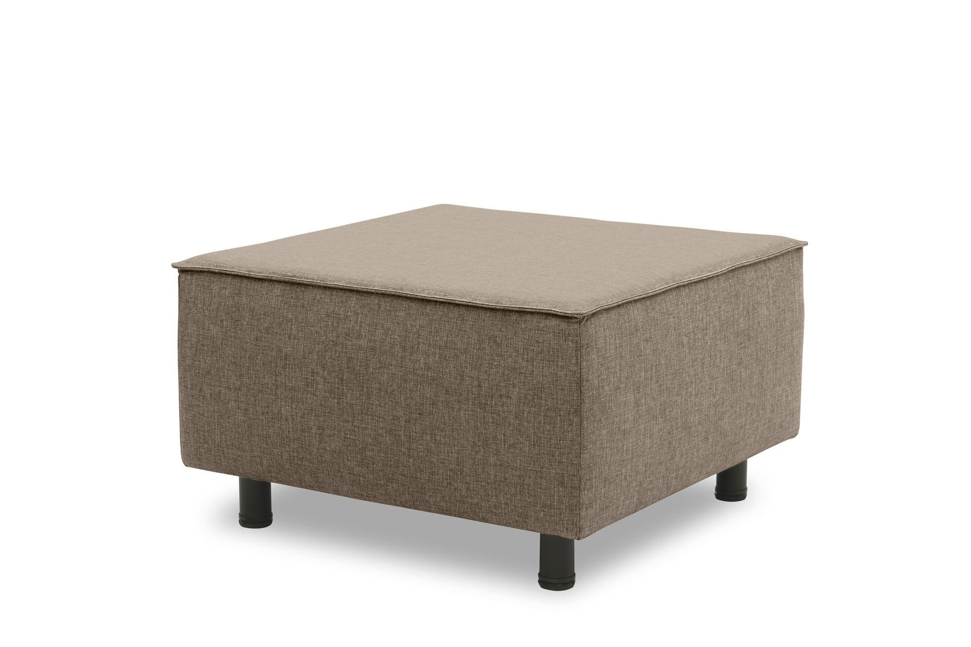 GARTENLOUNGE-HOCKER Brandie 73x43x73 mit Outdoorbezug in braun - Braun, Kunststoff (73/43/73cm) - 58aufmkessel