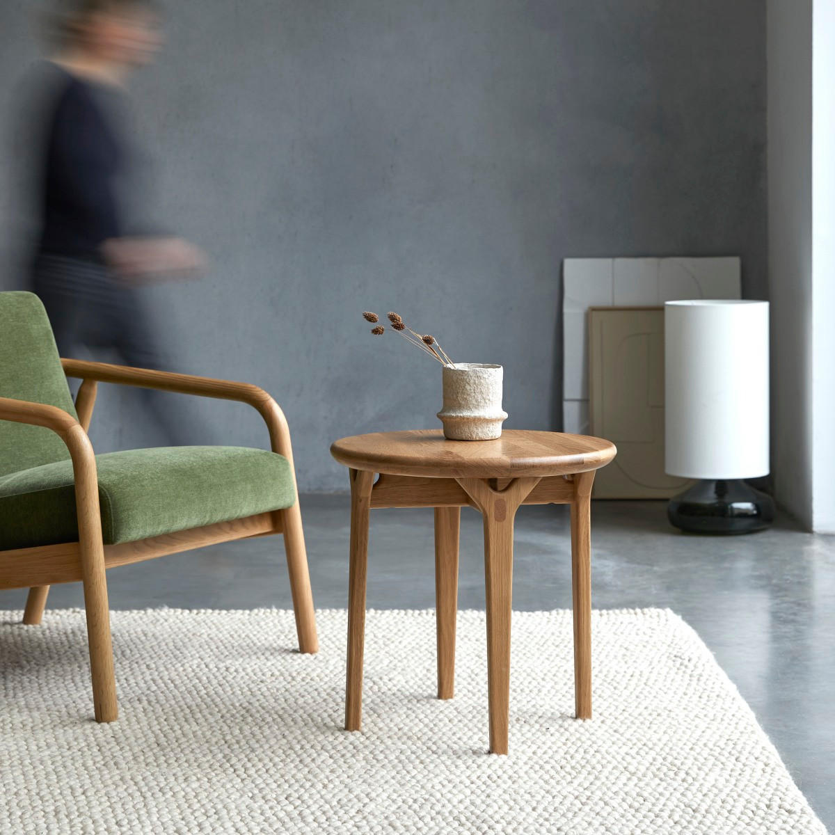 BEISTELLTISCH Clara Natur aus Eiche - Naturfarben, Holz (50/50/50cm) - Tikamoon