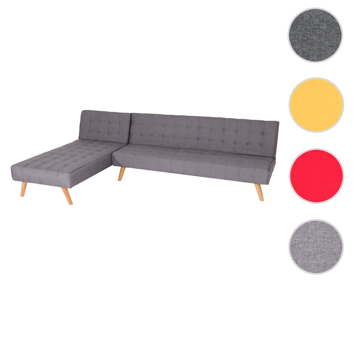ECKSOFA Hellgrau - Hellgrau, Textil (256/176cm) - MCW