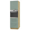 BACKOFEN-HOCHSCHRANK Kvantum D14/RU/3M Mint Matt / Eiche Artisan Matt 60 / 59 / 207cm - Eiche Artisan/Mintgrün, Holz/Holzwerkstoff (60/207/59cm) - Feldmann-Wohnen