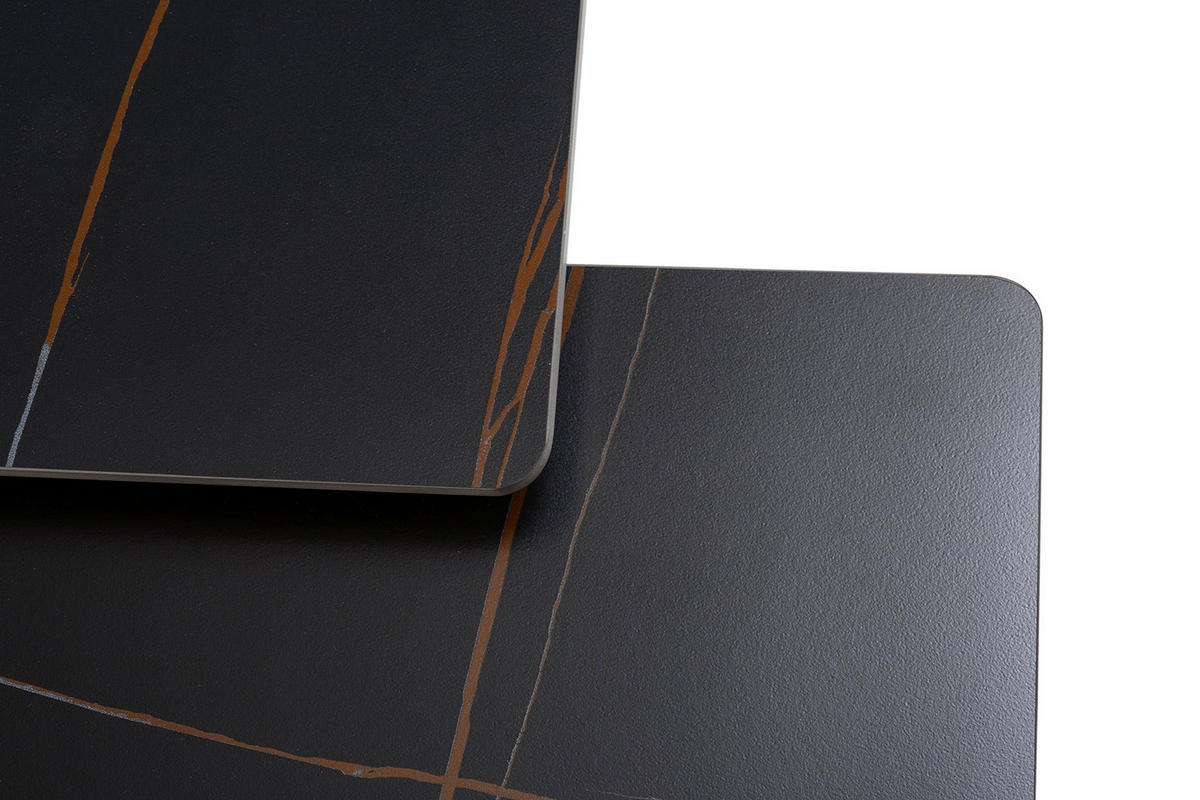 COUCHTISCH Merve Schwarz 80/80/43 cm - Schwarz, Stein (80/80/43cm) - Drawer