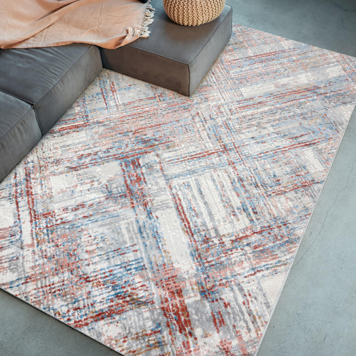 KOBEREC béžový krémový oranžový - 80 x 150 cm - různobarevná, textil (80/150cm) - Mazovia