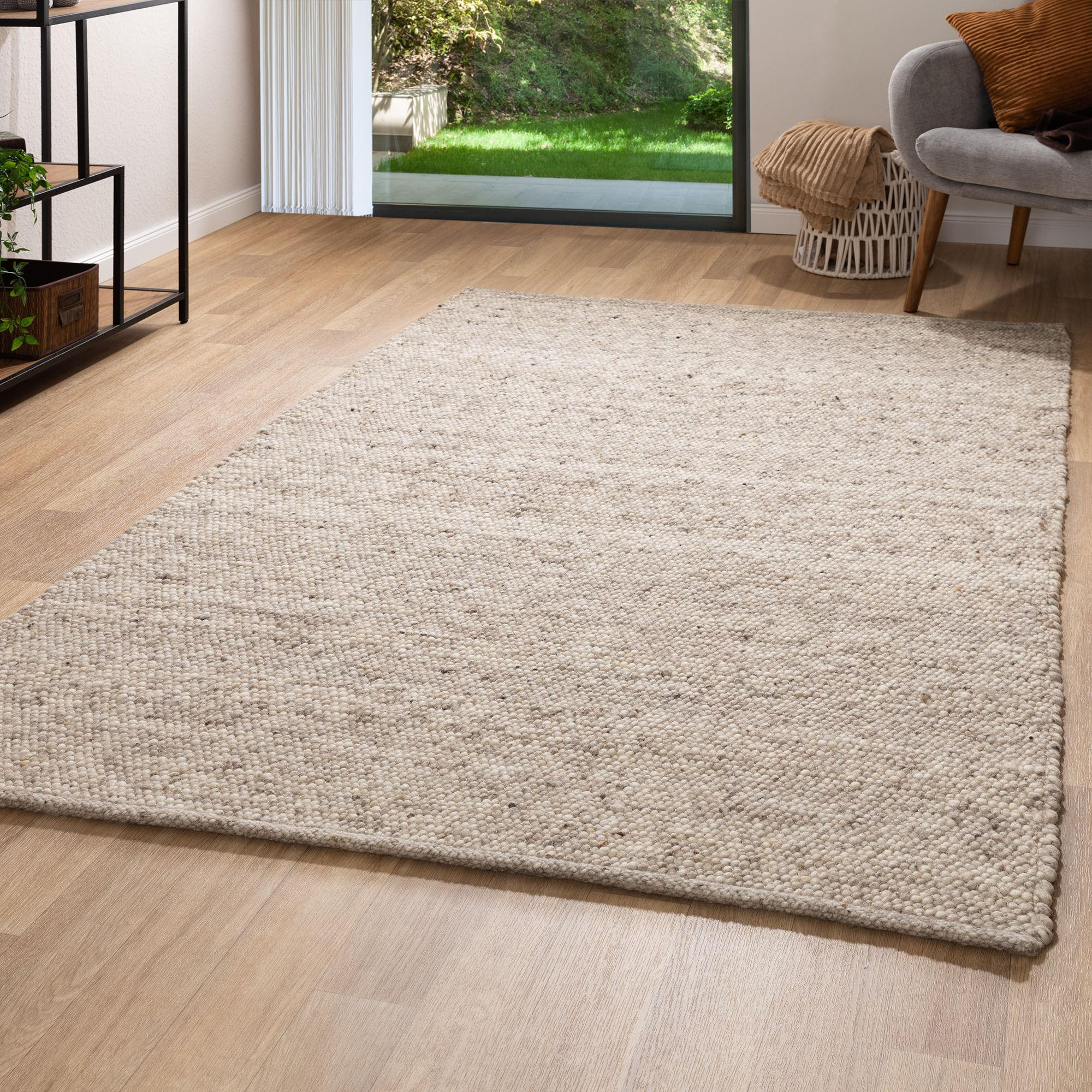 HANDWEBETEPPICH 80/150 cm Leo - Beige, Naturmaterialien/Naturmaterialen (80/150cm) - Steffensmeier