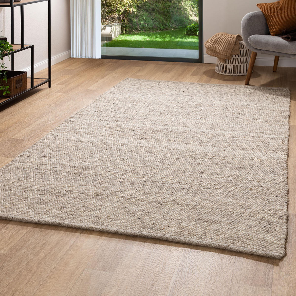 HANDWEBETEPPICH 80/150 cm Leo - Beige, Naturmaterialien (80/150cm) - Steffensmeier
