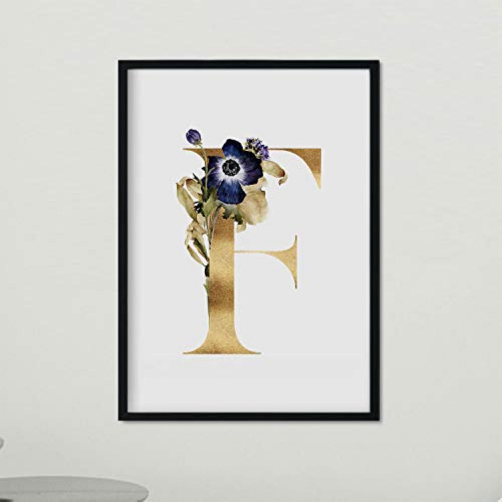 POSTER Gerahmtes - Buchstaben A4 Schwarzer Rahmen - Schwarz, Papier (29.7/5/21cm) - Nacnic