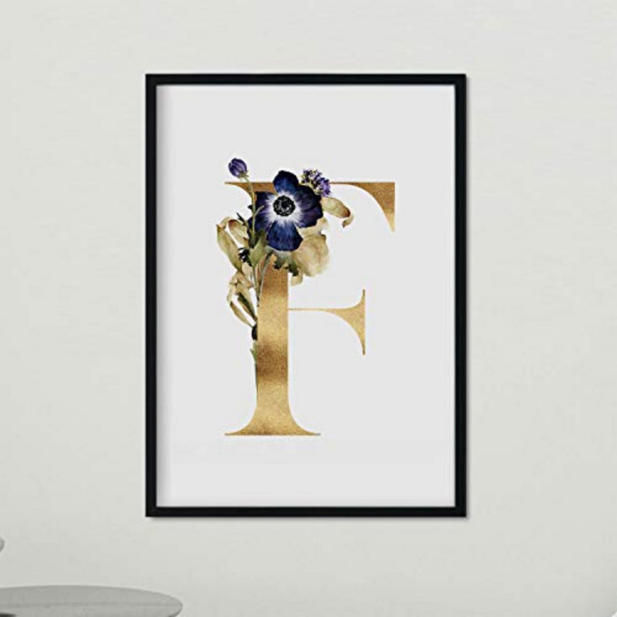 POSTER Gerahmtes - Buchstaben A4 Schwarzer Rahmen - Schwarz, Papier (29.7/5/21cm) - Nacnic