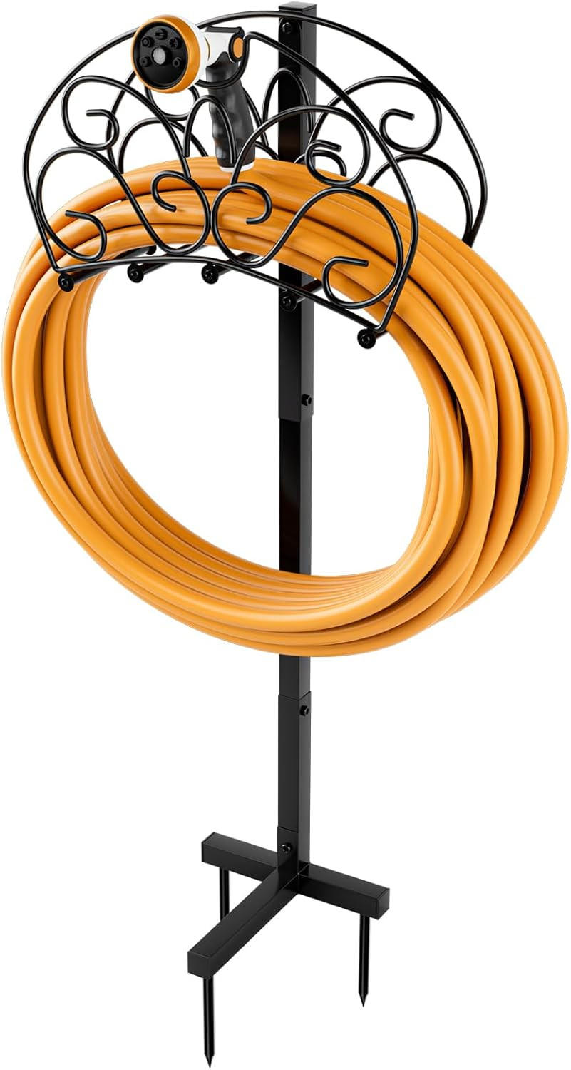 Costway Gartenschlauchhalter Schwarz 40x106x17 cm