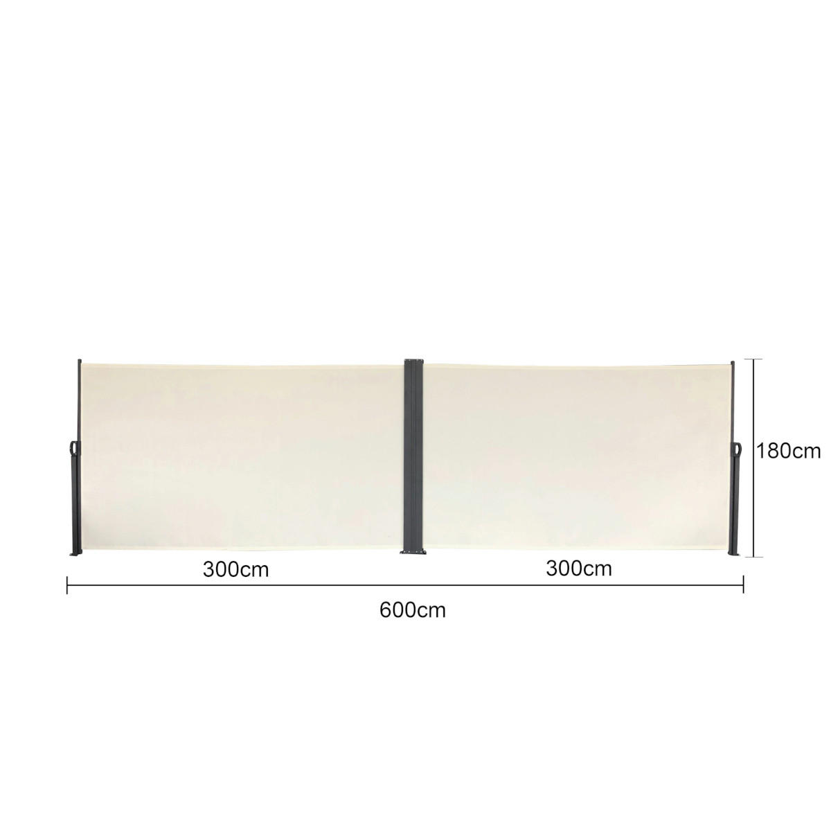 DOPPELSEITENMARKISE 600x180 - Beige, Textil (600/180/10cm) - SVITA