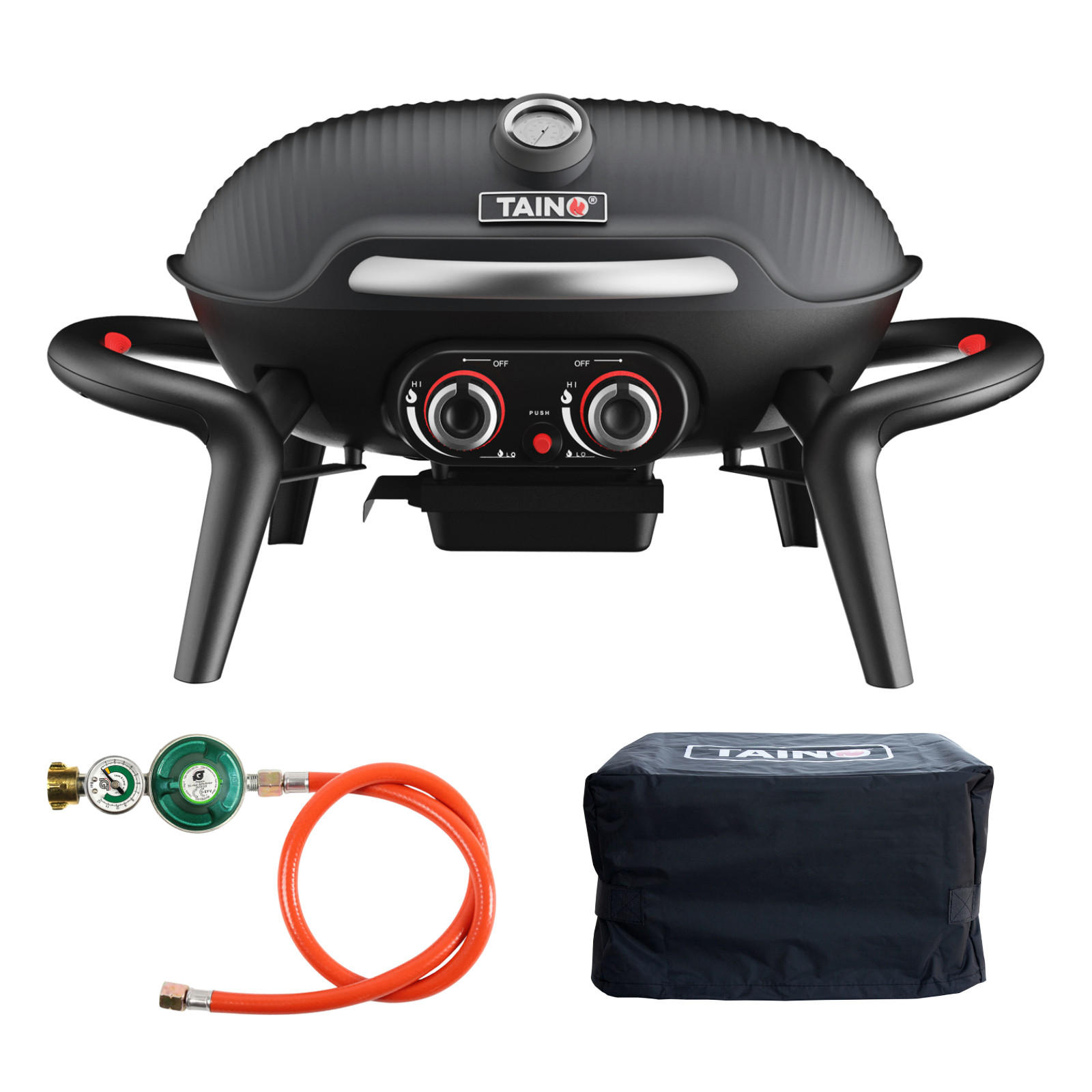 TISCHGRILL KENAI Set Schwarz - Schwarz, Kunststoff/Metall (73/38/50cm) - TAINO