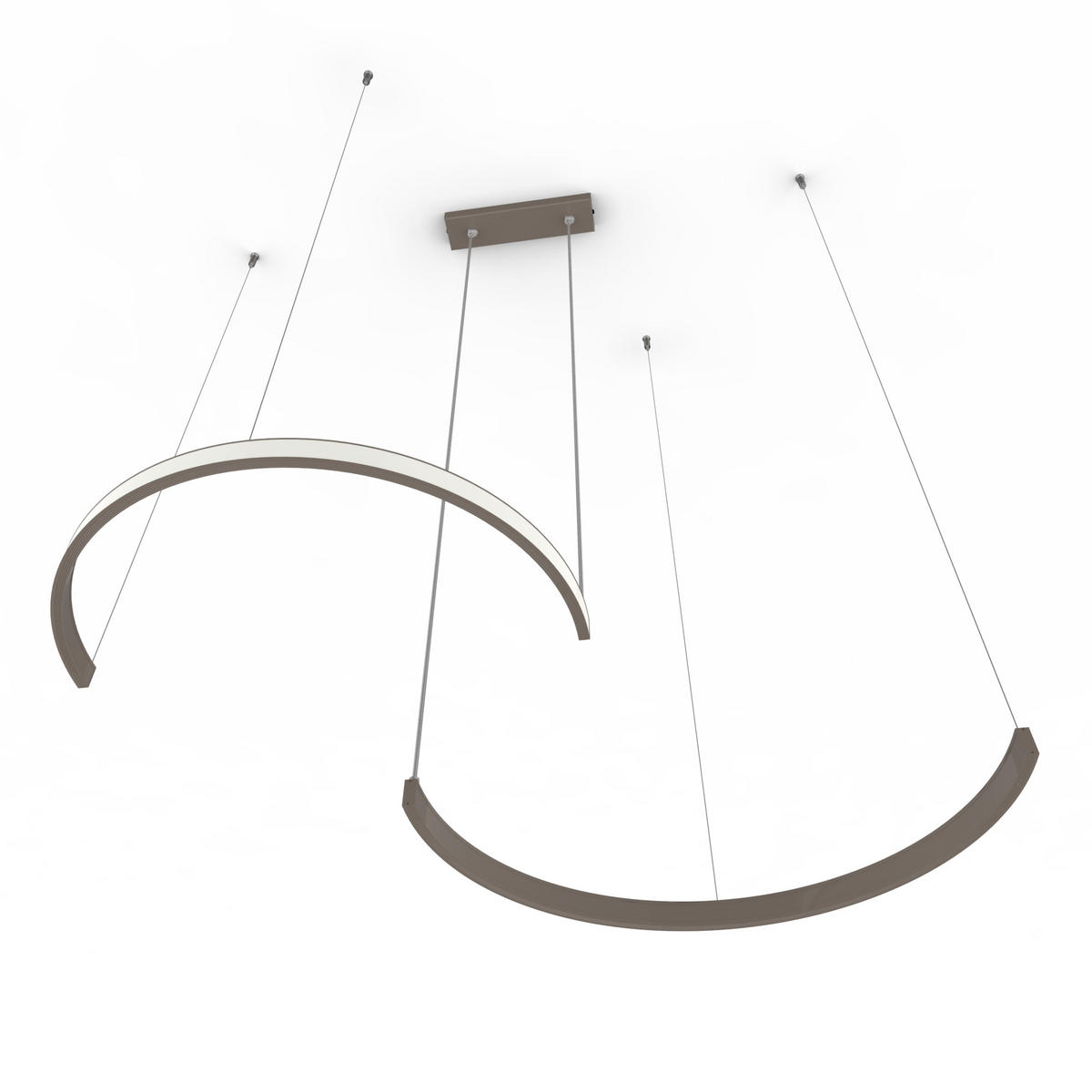 LED-HÄNGELEUCHTE - Graubraun, Metall (3.1/62/120cm) - Lumicom