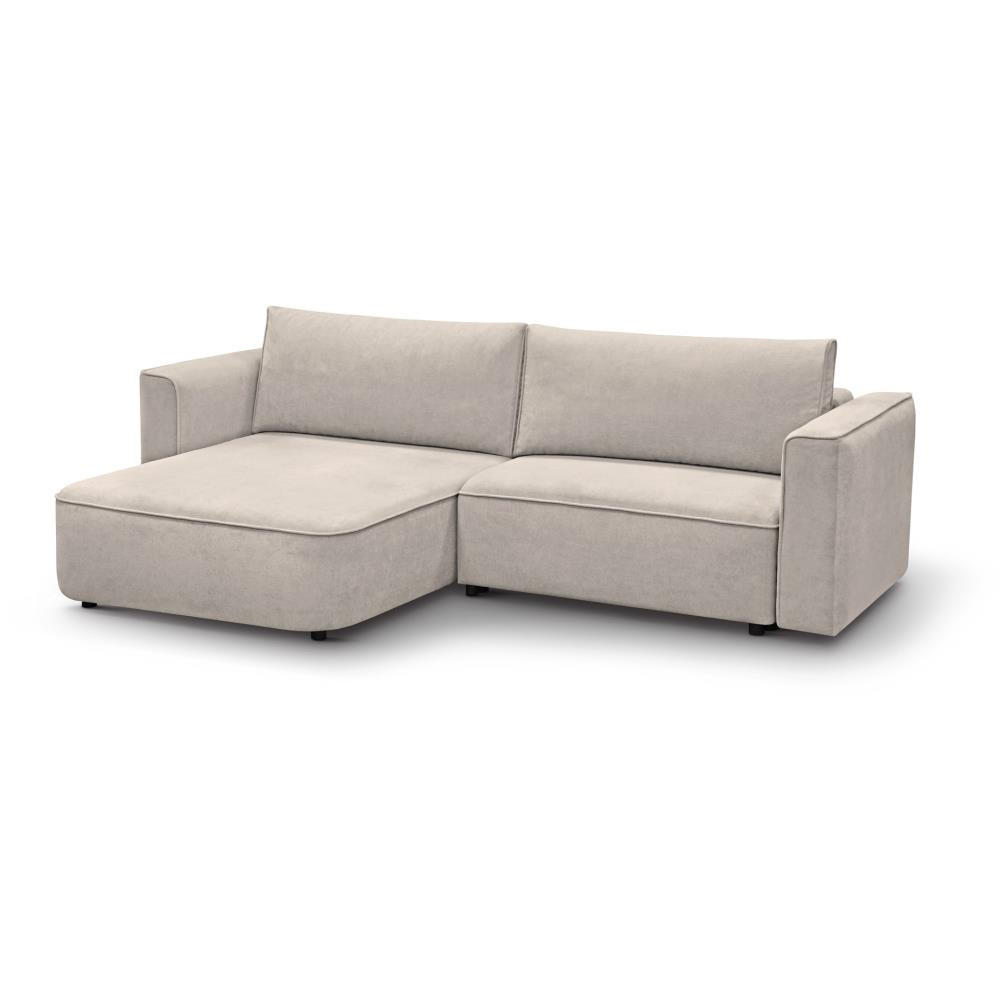 Thumbnail - Beautysofa Eckschlafsofa, Beige, Textil, L-Form,L-Form, 265x170 cm, Wohnzimmer, Sofas & Couches, Wohnlandschaften, Eckso...