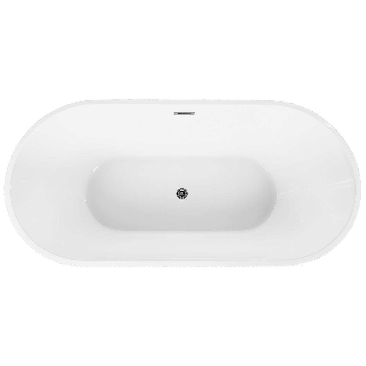 FREISTEHENDE BADEWANNE 80x169x58 cm weiß Gocta - Weiß, Kunststoff (80/58/169cm) - Beliani