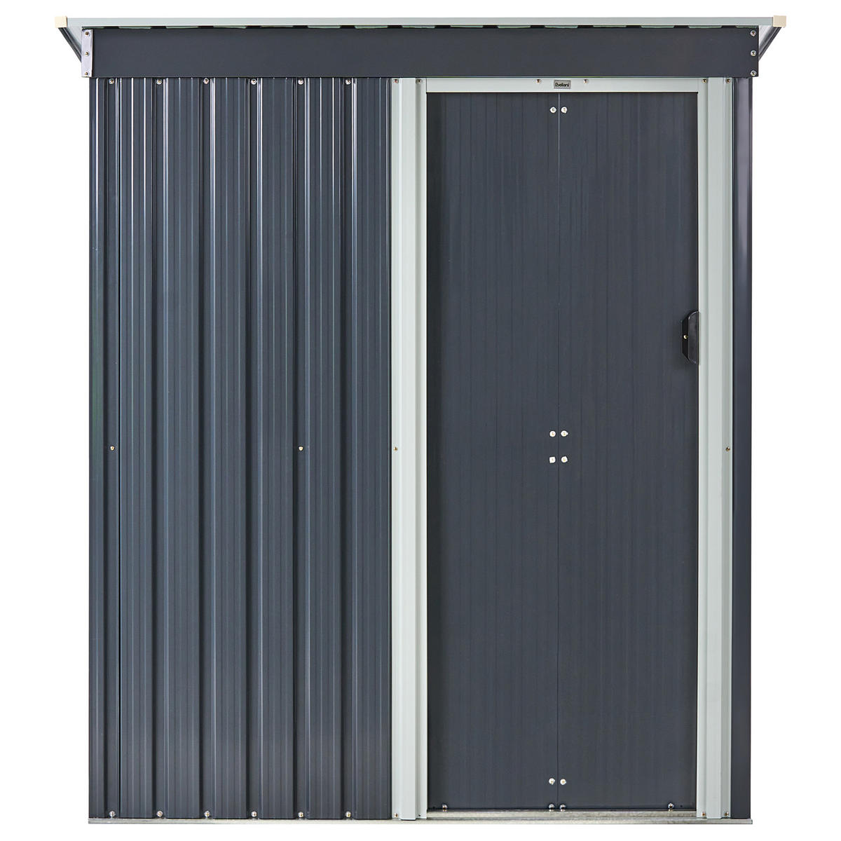 CASĂ PENTRU UNELTE 150 cm 89 cm gri grafit Aisone - alb/grafit, metal (150/182/89cm) - Beliani