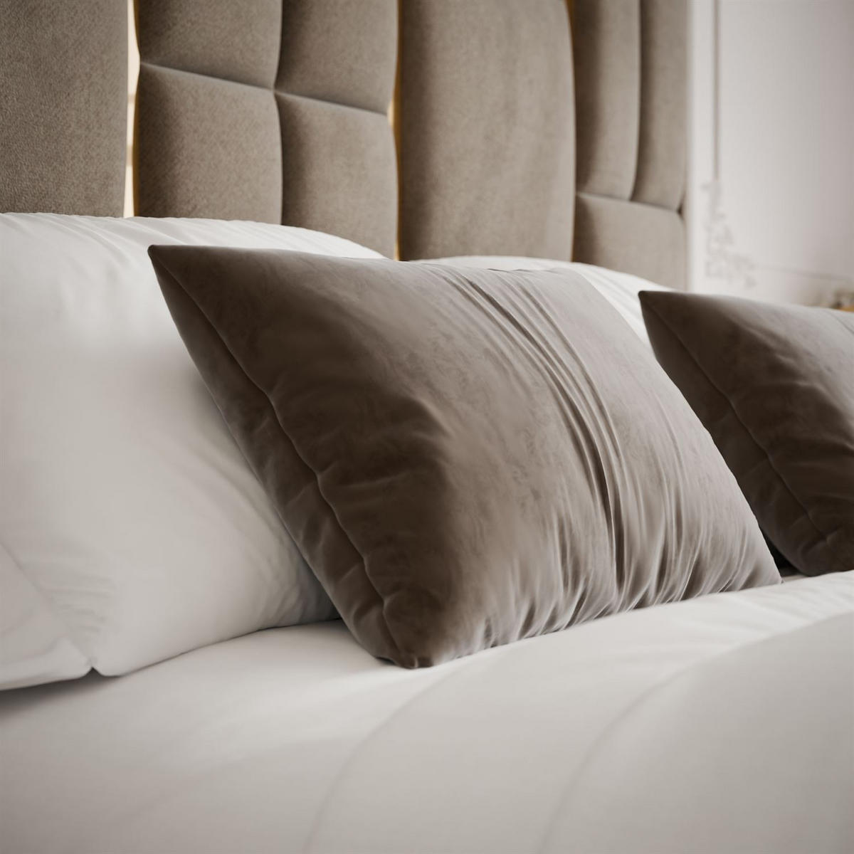 POLSTERBETT BRIGITTE GOLD mit Bettkasten 140x200 cm Element 06 - Beige, Textil (140/200cm) - Lookway