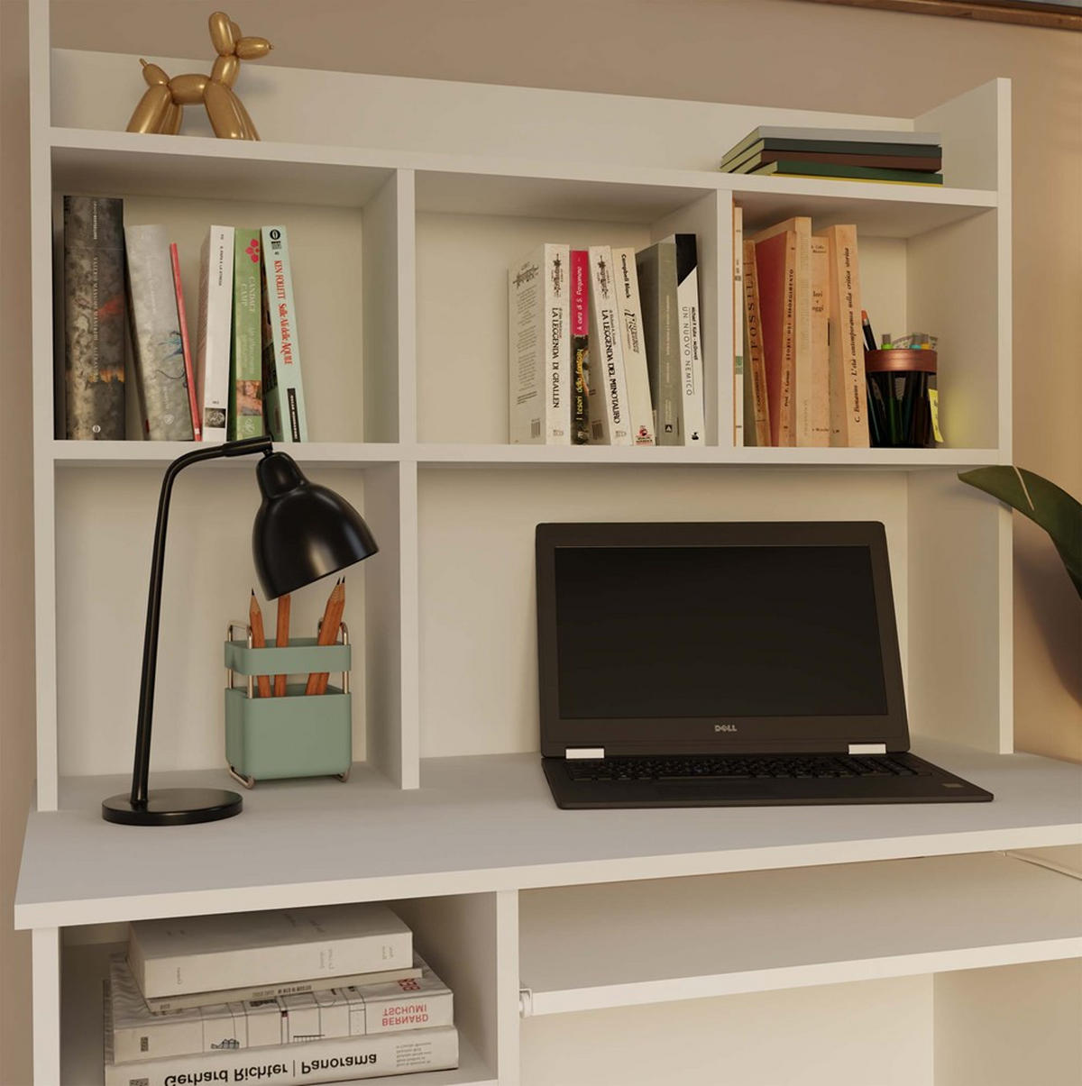 SCHREIBTISCH Weiß 98/145/51 - Weiß, Holzwerkstoff (51/98/145cm) - RAUMHIRSCH FURNITURE