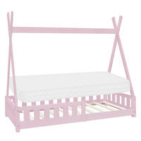 KINDERBETT Tipi mit Matratze 80x160 cm Rosa - Pink, Holz (80/160cm) - ML-DESIGN