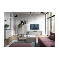 WOHNZIMMER Set 4-tlg. – NOVA – Grau - Grau, Holzwerkstoff (104/46/68cm) - hi-markt