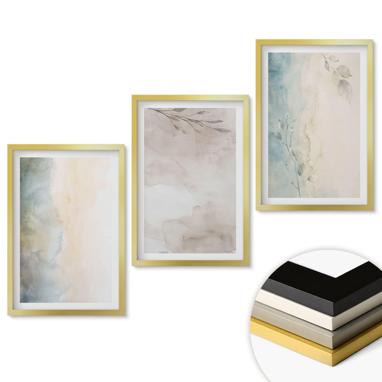 ArtPrintCave Wandbilder Gold 40x60 cm