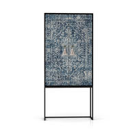 HIGHBOARD aus MDF ALVA BLUE VINTAGE RUG - Pastellblau, Holzwerkstoff (75/164.5/45cm) - RNT By Really Nice Things