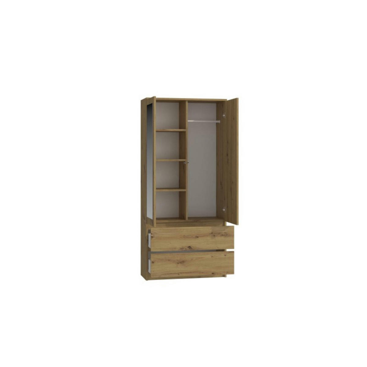 SCHRANK malve SD-90L Eiche Artisan - Eiche Artisan, Holzwerkstoff (90/180/50cm)