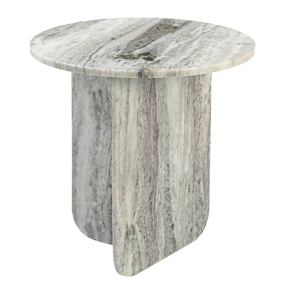 BEISTELLTISCH - Marmor Grau - Grau, Stein (40/40/40cm) - home24