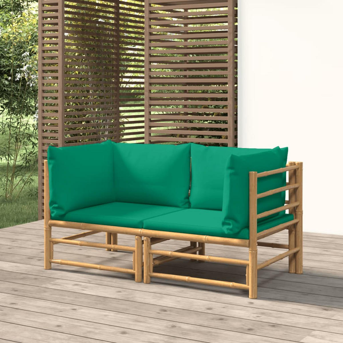 GARTENSOFA JYRO 69/65/69 cm （2-SITZER） - Braun, Holz (69/65/69cm) - ZMH