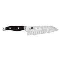 SANTOKUMESSER Shun Nagare Black, Dual-Core-Stahl, Pakkaholz, Klingenlänge 18 cm - Schwarz, Metall (40.5cm) - Kai Messer