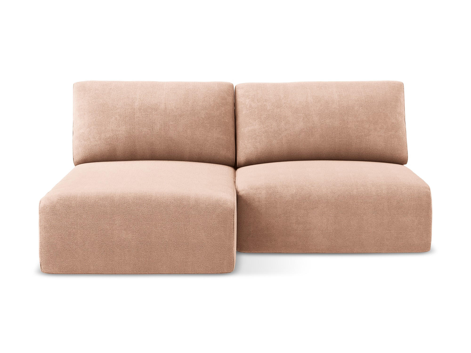 ECKSOFA mit Schlaffunktion links Chenille Stoff Pink - Pink/Koralle, Kunststoff/Textil (149/210cm) - Makamii