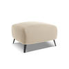 POUF Samt Stoff Beige - Beige/Creme, Textil/Metall (65/44/65cm) - Makamii