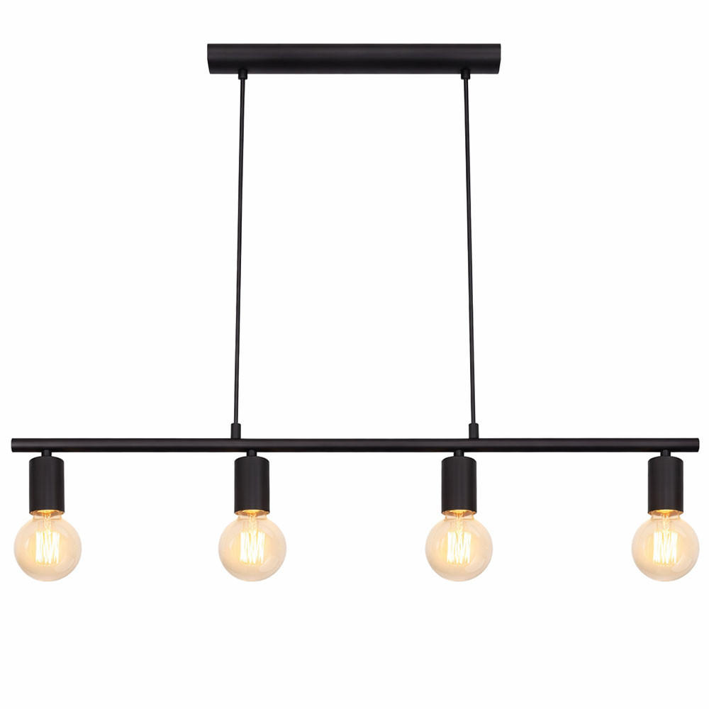 HÄNGELEUCHTE Metall Schwarz MARTHA - Schwarz, Metall (80/5.2/120cm) - Globo Lighting