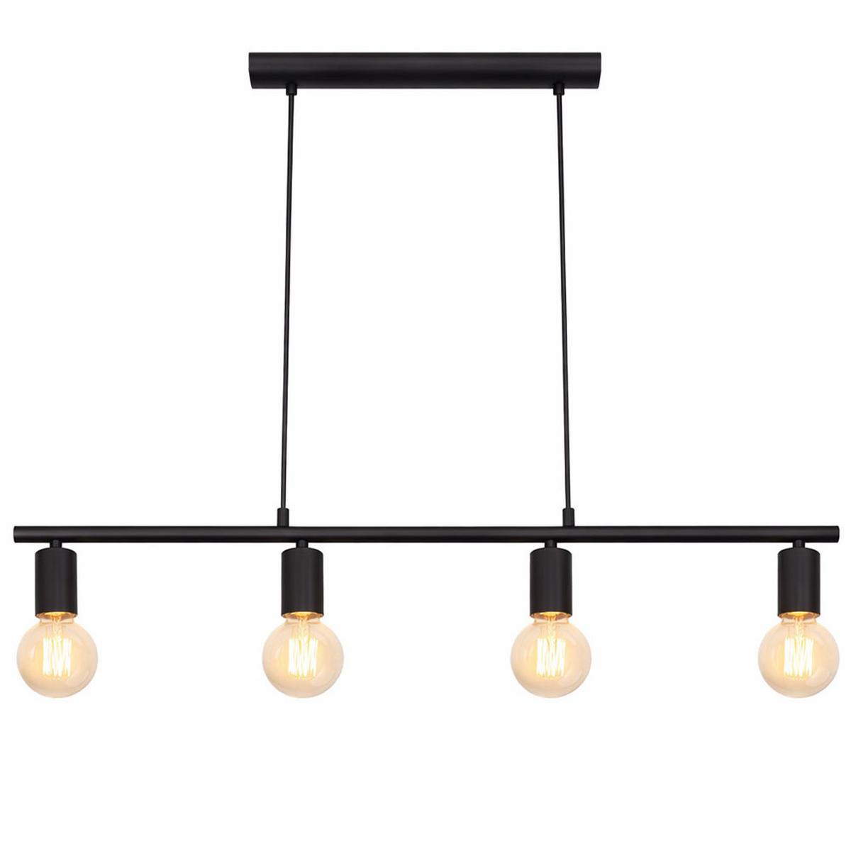 HÄNGELEUCHTE Metall Schwarz MARTHA - Schwarz, Metall (80/5.2/120cm) - Globo Lighting