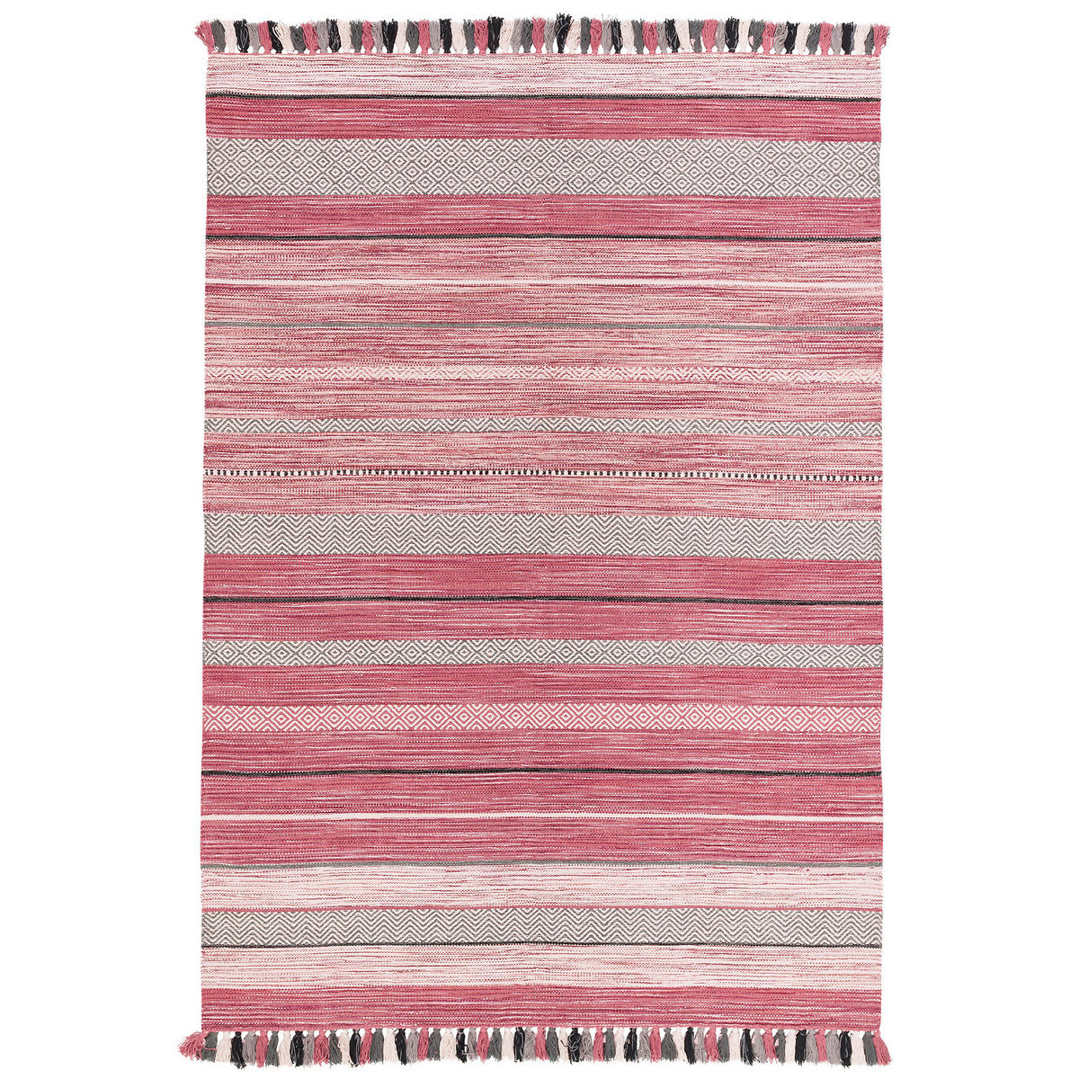 NATUR TEPPICH KELIM KALLEEN - Rosa, Textil (70/140cm) - Pergamon