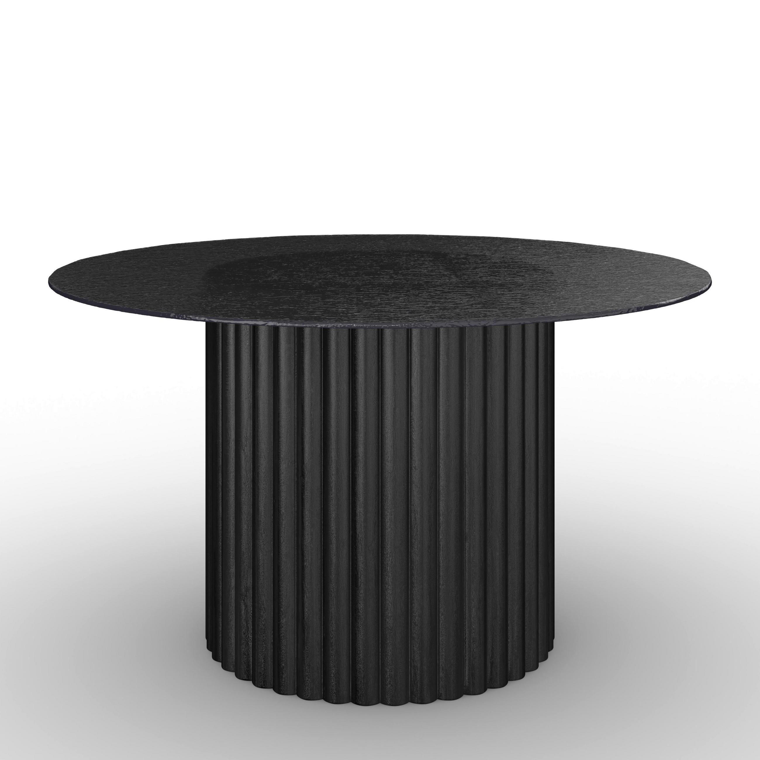 COUCHTISCH Zelia Schwarz MDF rund - Schwarz, Holz (80/80/45cm) - Bessagi Home