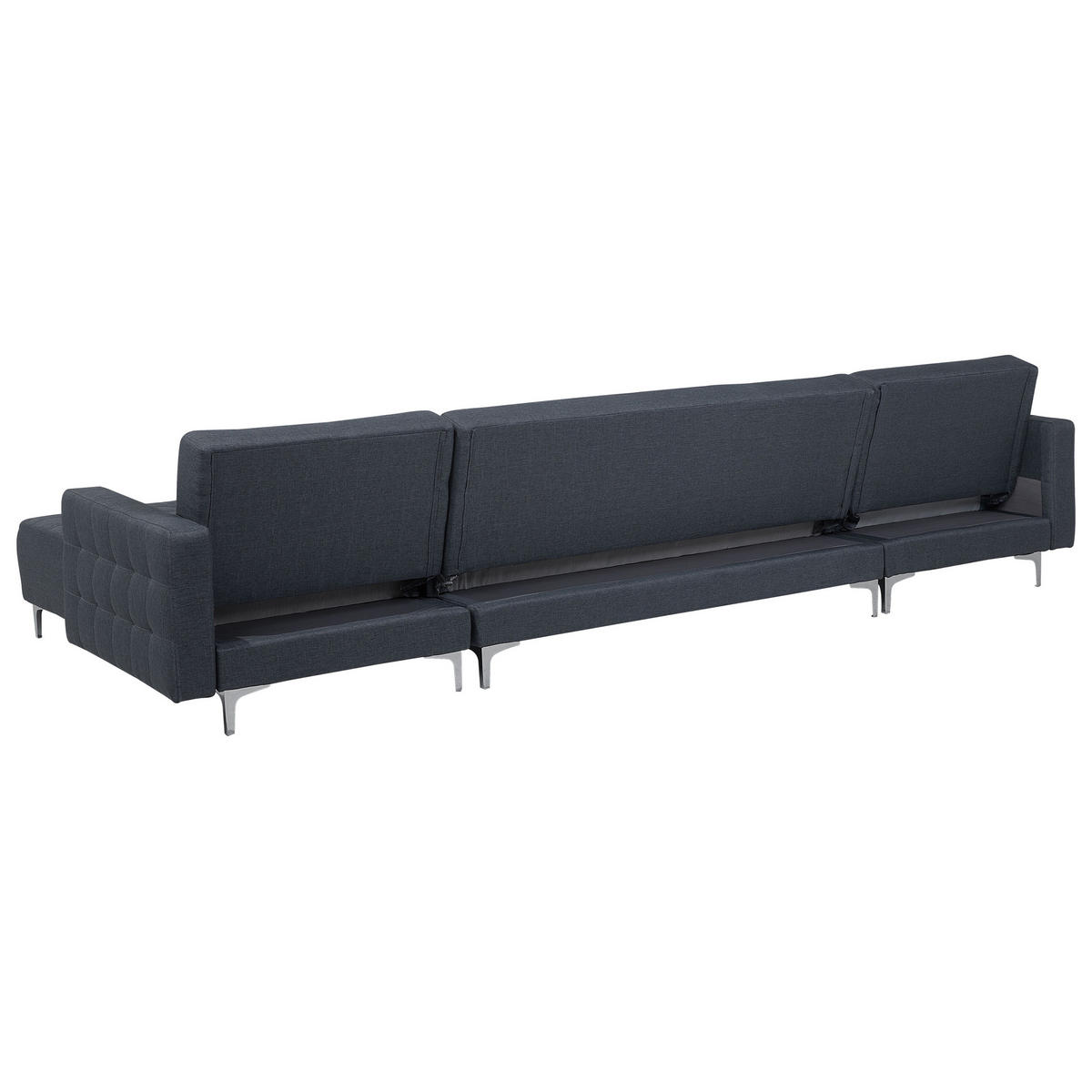 SCHLAFSOFA U-förmig Polsterbezug DunkelgrauAberdeen - Dunkelgrau, Textil (348/83/168cm) - Beliani