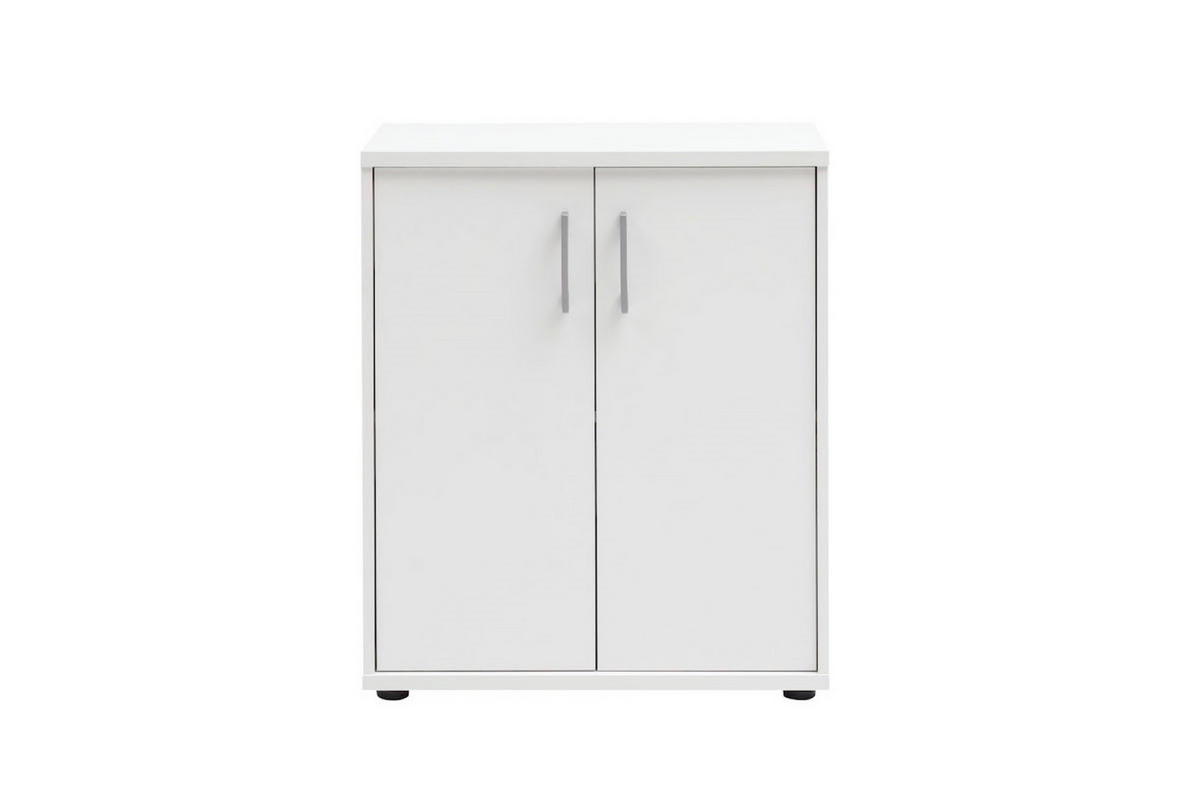 AKTENSCHRANK Tiger Small 77x65x34 cm 2 Fächern & 2 Flügeltüren Weiß - Weiß, Holz (65/77/34cm) - PROREGAL