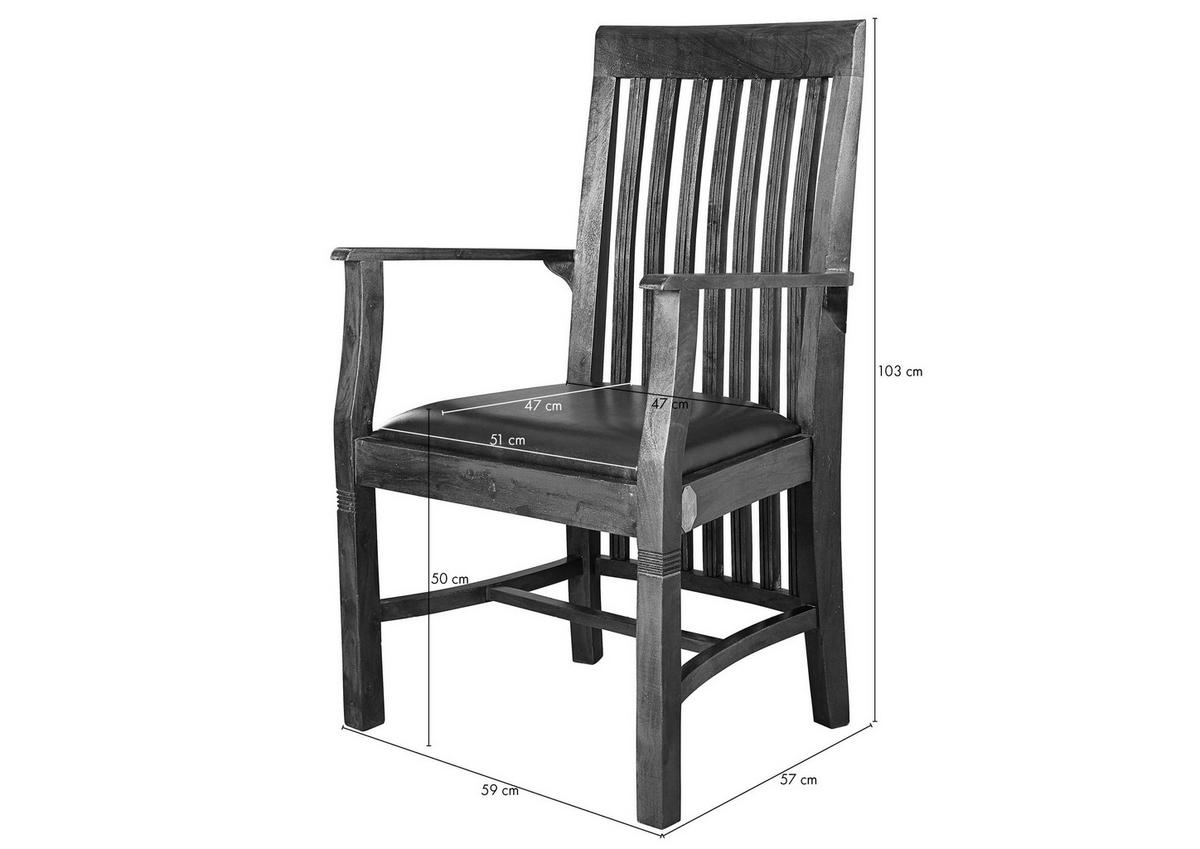 OXFORD Sessel Bangalore #2 Polster weiß - Dunkelbraun, Kunststoff (50/108/45cm) - Massivmoebel24