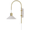 WANDLAMPE Weiß/Gold Sissa - Goldfarben/Weiß, Metall (20/44/35cm) - Beliani