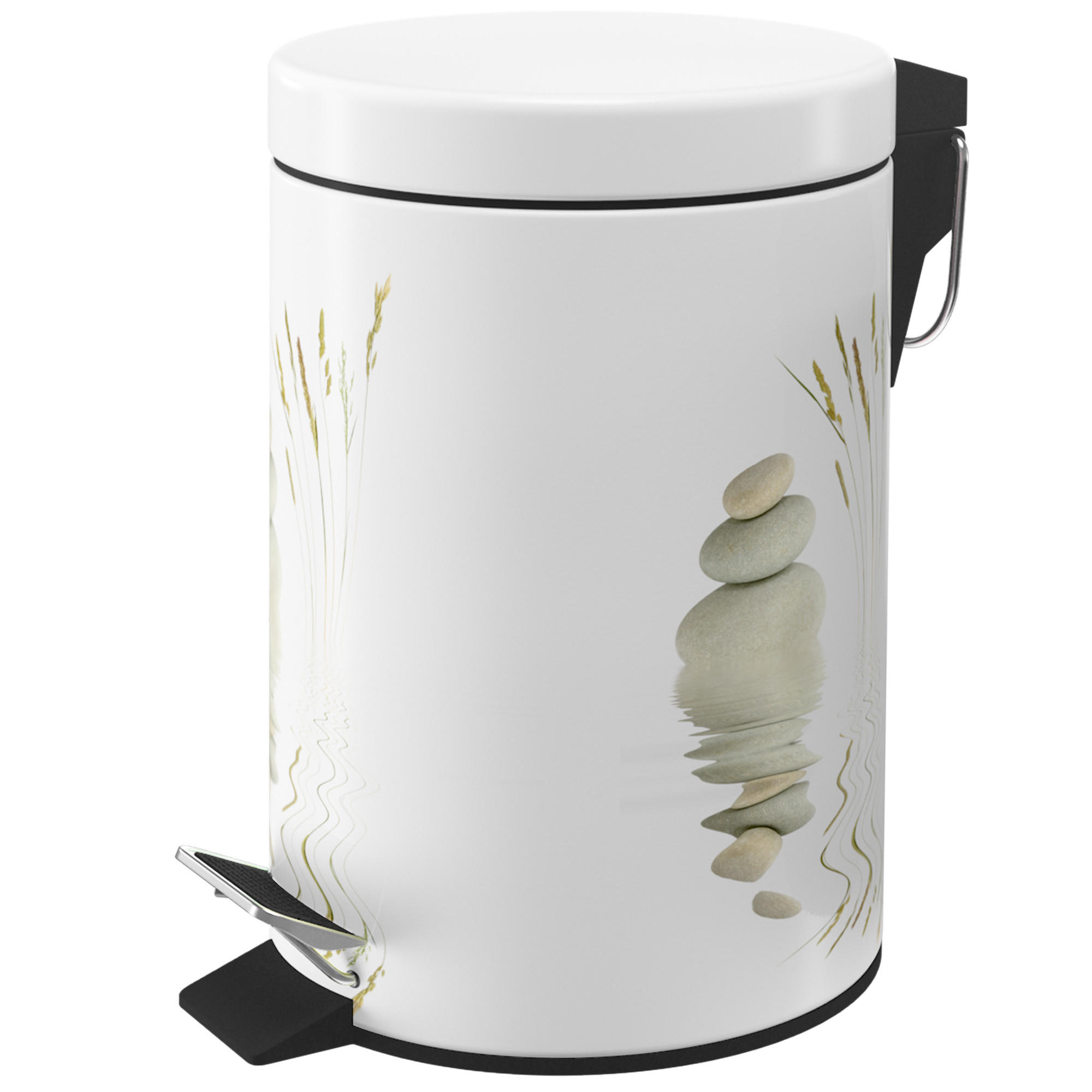 KOSMETIKEIMER Balance - Beige/Weiß, Kunststoff/Metall (17/25/25cm) - Sanilo