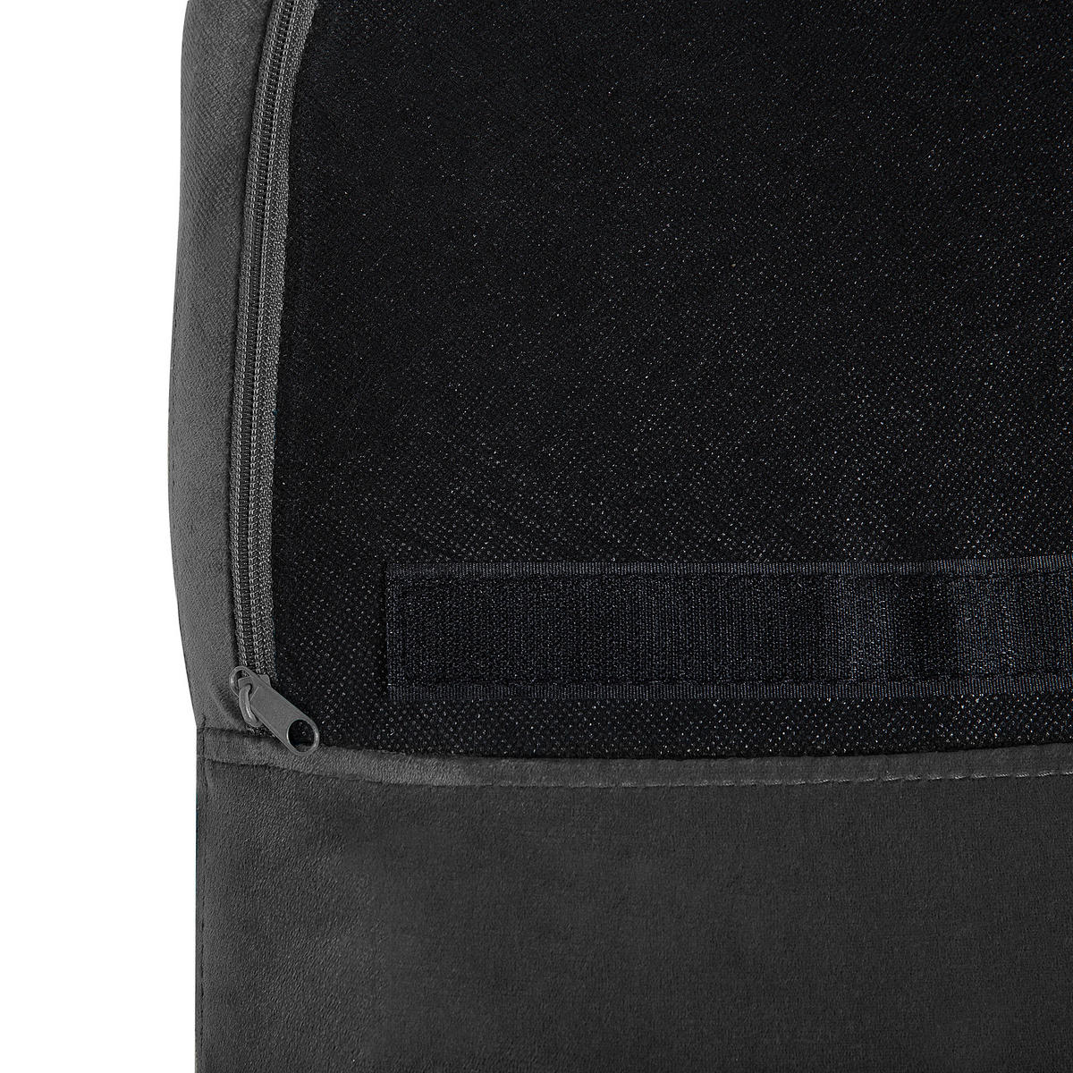 SCHAUKELSESSEL Samtstoff Dunkelgrau Ellan - Hellbraun/Schwarz, Textil (71/97/90cm) - Beliani