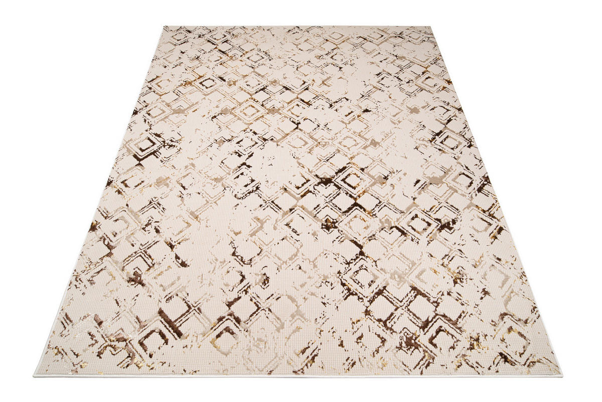 TEPPICH GOLDEN Creme 160/230 cm - Creme, Kunststoff (160/230cm) - Tapiso