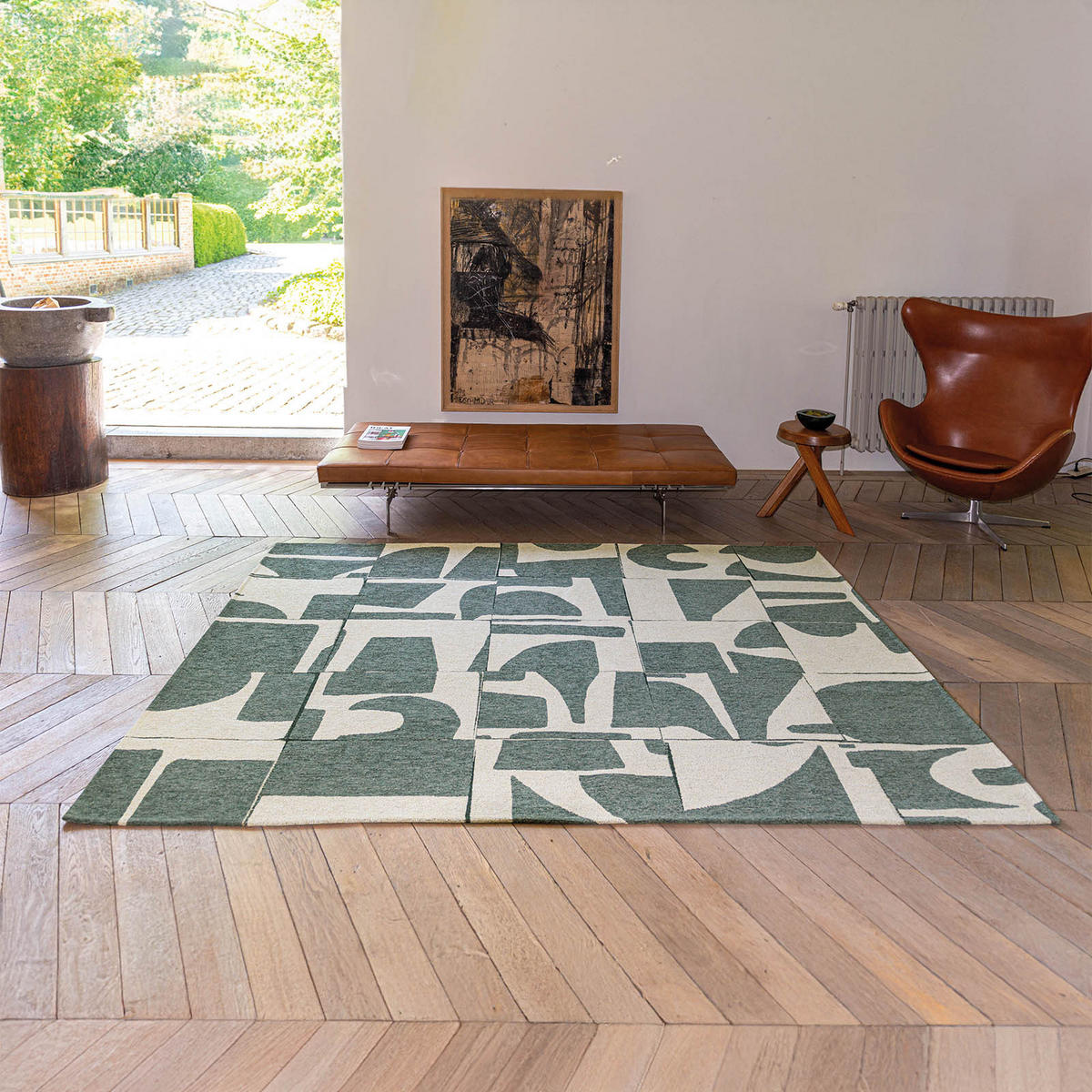 TEPPICH In-/Outdoor Flachgewebe OCEAN SPRITZ Grün 240 x 340 cm - Grün, Textil (240/340cm) - Novatrend