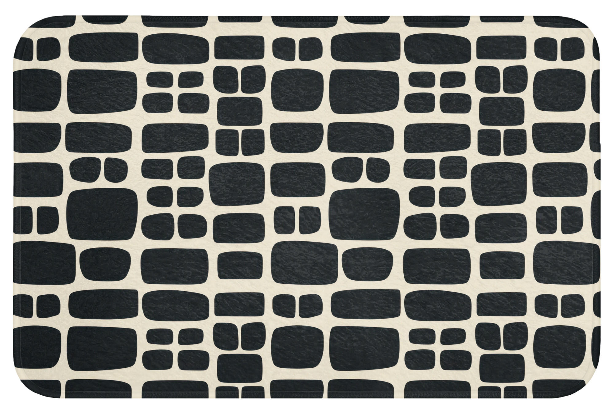 KOUPELNOVÁ PŘEDLOŽKA Moderní - organické - černé 60x40 cm - antracitová, textil/plast (60/40cm) - OnlyWow